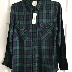 NWT Harper Heritage Plaid Button Down Shirt